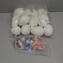Poen 12 Pcs Easter Egg Bunny Coloring Decorating Dye Kit with Paints, Easter Squeeze Slow Rising White Eggs Chicken Rabbits Toys Coloring Craft Kit DIY Make Your Own Crafts Party Favors Supplies