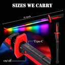 RGB Light Up Saber Toy with Smoke Mist Effect, 7 Color Neon Lightsaber, Sound Effects and Impact Sensing, USB-C Rechargeable Toy Sword for Kids, 31.5 Inch