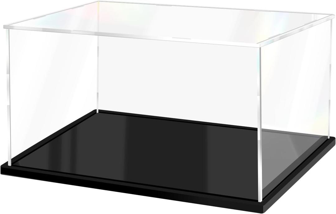 Acrylic Display Case for Collectibles Assemble Clear Display Case for Figures Alternative Glass Boxes for Lego Doll Home Storage(16x8x8 inch; 40x20x20 cm)