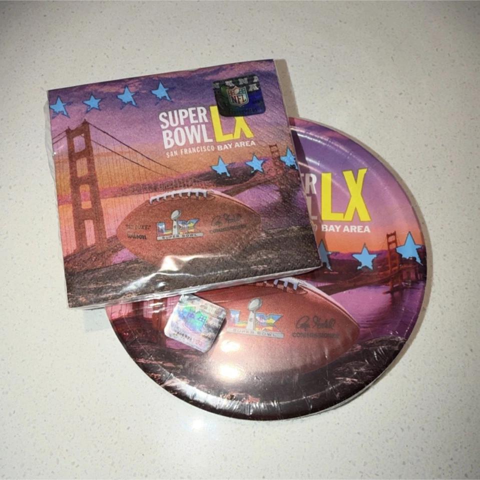 Super Bowl LX Plates (Large) 2Pack