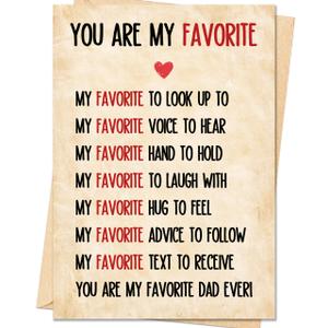 3 x IDU Fathers Day Card,Fathers Day Cards Gifts Decorations for Dad from Daughter Son,Happy Father's Day Card Gifts Ideas with Envelope,Funny Appreciation Love Gift for Father