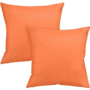 M METERXITY 2-Pack Outdoor Pillows Covers, 24 x 24 Inch Modern Throw Pillows Cover for Tent/Patio/Garden Couch Sofa, Waterproof Boho Pillowcases [Orange]