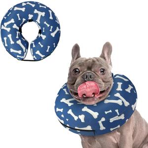 Supet Inflatable Dog Cone Collar for Large Medium Small Dogs, Soft Cone Collar for Dogs Cats, ECollar Doggie Neck Donut Dog Cone Alternative After Surgery M