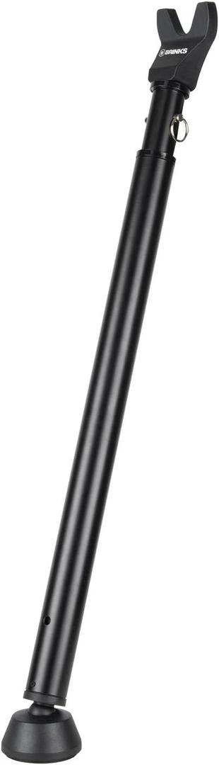 BRINKS Door Security Bar - Adjustable Brinks Door Security Bar for Travel, School, Dorm and Home - Door Jammer for Hinged Doors and Sliding Door Security  Black (1 Pack)