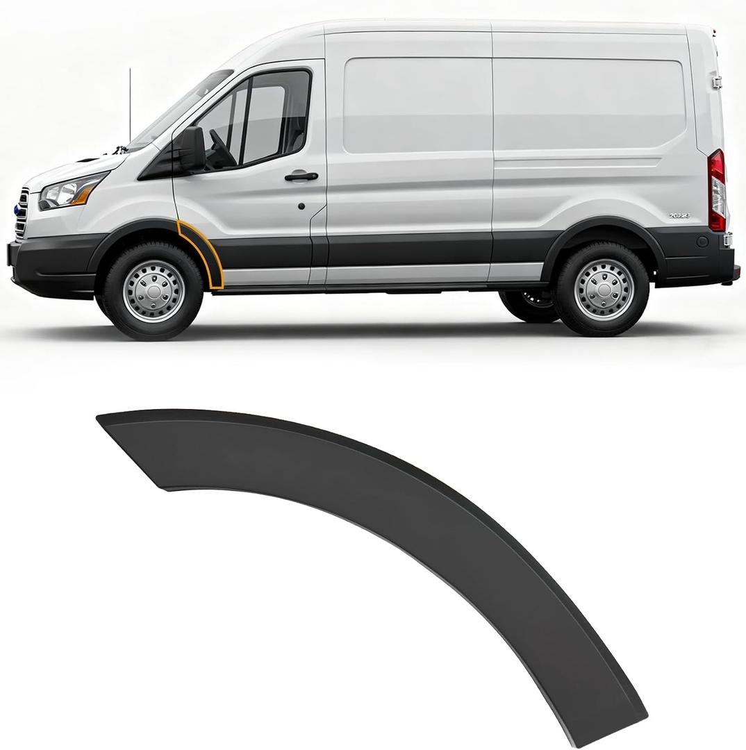 Front Driver Side Fender Trim Compatible with 2015-2023 Ford Transit 150 250 350 350HD Front Left Door Molding Fender Flares BK3Z61278L01AA