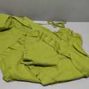 Wenrine Womens Sexy Chiffon Halter Maxi Dress Sleeveless Backless Ruffle Tassel Party Club Dresses (Olive Green) Medium