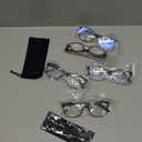 MOZVND 5 Pack Blue Light Blocking Reading Glasses for Men with Spring Hinge 4.0 Fashion Large Wide Computer Readers for Men (1 bag and cleaner)