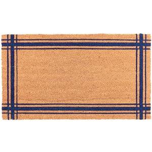 KAF Home New Coir Doormat, Heavy-Duty, Weather Resistant, Non-Slip PVC Backing, Indoor and Outdoor Use, Blue