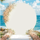 HAISIWLKJ Arch Backdrop Cover, 6ft Round Arch Stand Wrinkle Resistant Smooth Touch Background Set for Birthday, Wedding, Reception Ivory 6ft