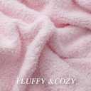 bearberry Super Soft Fluffy Throw Blanket Lightweight Cozy Warm Throw Blankets for Couch Bed Sofa All Season (Pink, 50x60)