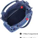 AOCINA Denim Purse Jean Tote Bag for Women Crossbody Shoulder Weekend Bags Denim Purses and Handbags for Women