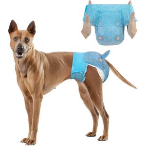 Dono Dog Diapers Female for Large Dogs with Stretchy Waist, Disposable Full Wrap Puppy in Heat Period Diapers, 360 Leak-Proof Super Absorbent Doggie Small Medium (XL (Waist 14.9"-22.8"))
