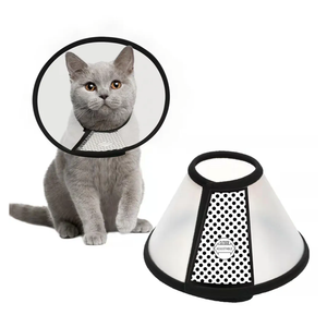 Adjustable Recovery Pet Cone E-Collar for Cats Puppy Rabbit, Plastic Elizabeth Protective Collar Wound Healing Practical Neck Cover, Pack Of 3
