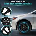 New Single 18 Inch 18x8 Inch 18" Replacement Aluminum Alloy Wheel Rims Fit for 2019 2020 2021 2022 Toyota Corolla Nightshade, ALY75236U45N, Direct Fit Replacement OEM Wheel, Gloss Black