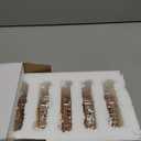 Modern Clear Coaster Set of 5- Glass Coasters for Drinks Crystal Coasters Round Cup Coasters Coffee Table Decor for Office, Kitchen, Bar, Dining Room, Living Room, Patio(Amber)