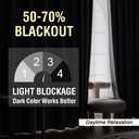 H.VERSAILTEX Grommet Natural Linen Textured Kitchen Curtains 45 inch Length, Thick Faux Linen Room Darkening Window Treatment Set for Farmhouse/Bedroom 52W x 45L,2 Panels,Heather Stone Blue