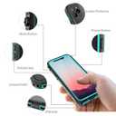 Compatible with iPhone 11 Pro Max Case, Waterproof Full Body Rugged Clear Slim Case with Built-in Screen Protector Heavy Duty Shockproof Cover Underwater Cases for Apple iPhone 11 Pro Max (Teal)
