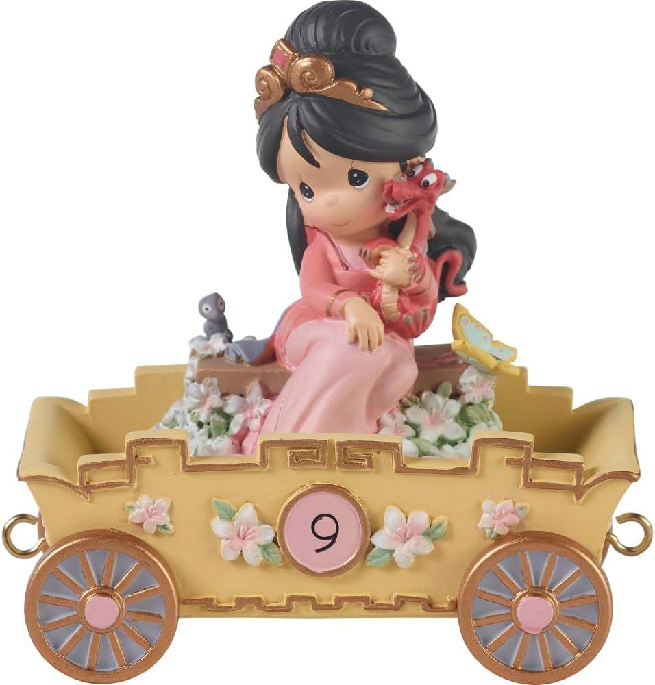 Precious Moments Disney Showcase Collection, Age 9 Birthday Resin Figurine, Disney's Mulan, 114427