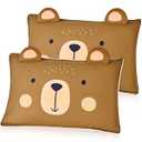 Toddler Pillowcase for 13x18 Pillow, 2 Pack Cute Toddler Pillow Case Soft Baby Toddler Pillow Cover for Boys Girls Travel Pillowcase with Envelope Closure,Green