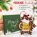 7 x Beer Christmas Ornament 2025 - Funny Beer Mug Drink Ornaments for Coworkers, Friends, Drinking Gifts for Beers Lover Men, Women, Beverage White Elephant Gift Ideas