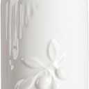 Sweejar Ceramic Olive Oil Dispenser Bottle for Kitchen Counter, 20 oz Oil Dispenser with Gold Spout, Avocado Oil Cruet for EVOO, Vinegar, Oil Container for Cooking, Pack of 1 (White)