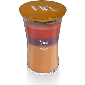 WoodWick Autumn Harvest Scented Large Hourglass Candle Crackles As It Burns Up To 180 Hrs Burn Time Perfect For Gifting Or Home Decor 21oz