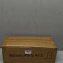 7.2FT Adjustable Balloon Party Arch Backdrop Stand and Double Sided Color Cover and 18LBS Water Weight Bag and Portable Storage Bag Set, Gold Metal Birthday Arch Backdrop Stand for Any Event Decor