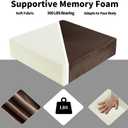 BALAPET Memory Foam Supportive Lumbar Support Pillow for Recliner, 5.7" Thickness Recliner Cushions Chairs Seat Cushion Mat for Elderly Rest and Back Support20x20x5.7, Brown