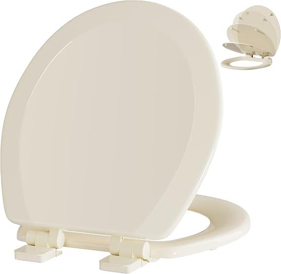Angol Shiold Slow Close Wood Toilet Seat（Bone, Round 16.5''）
Durable enameled wood round toilet seat, adjustable non-slip hinges, anti-pinch bumpers, easy to install and clean