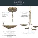Kichler 32 Inch Palmela 4 Light Soft Modern Chandelier in Champagne Bronze, (30.5" x 32" Dia), 52855CPZ, 32 Inches - 2 Tier