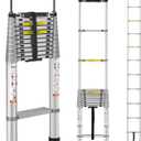 VEVOR Telescoping Ladder, 15 FT Aluminum Collapsible Extension Ladder, 400 LBS Capacity with Non-Slip Feet, Portable Multi-Purpose Compact Ladder for Home, RV, Loft, ANSI Liste (15 feet)