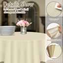 Whaline 12Pcs Brown Plastic Tablecloth Round Table Cover 4 Gradient Colors Waterproof Table Cloth for Fall Thanksgiving Decoration Supplies, 84 Inch