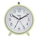 Equity 5" Silent Sweeping Quartz Metal Alarm Clock-Light Green (Model 20090)