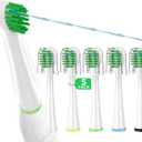 Replacement Toothbrush Heads for All Waterpik Sonic Fusion Models (SF-01, SF-02, SF-03, and SF-04 Series), Compact, with Covers, 5 Count, White