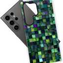DAIZAG Case for Samsung Galaxy S26 Ultra,Military-Grade Protection Cover,Mosaic Glass Checkered Style（Glossy）