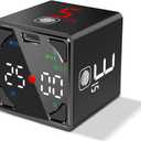 Pomodoro Timer Cube, Productivity Timer, Pause & Resume, Silent, Vibrate & Adjustable Sound Alert, for ADHD, Task, Work, Study, 1/3/5/10/15/25/45/60min & Custom Countdown, Black