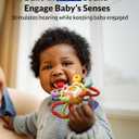 Baby Montessori Sensory Teething Toy - Safe, Multi-Functional BPA-Free Silicone Teether for Babies 0-12 Months - Teething Relief & Fun Play with Rattle - Perfect Baby Toys for Boys & Girls
