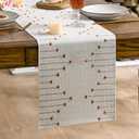 Artoid Mode Caramel Boho Table Runner for Farmhouse RusticSeasonal Holiday Macrame Burlap Kitchen Dining Table Decoration for Home Party Decor 12x36 Inch