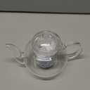 CNGLASS Glass Teapot Stovetop Safe,Clear Teapot with Removable Infuser 20.3 oz,Loose Leaf and Blooming Tea Maker