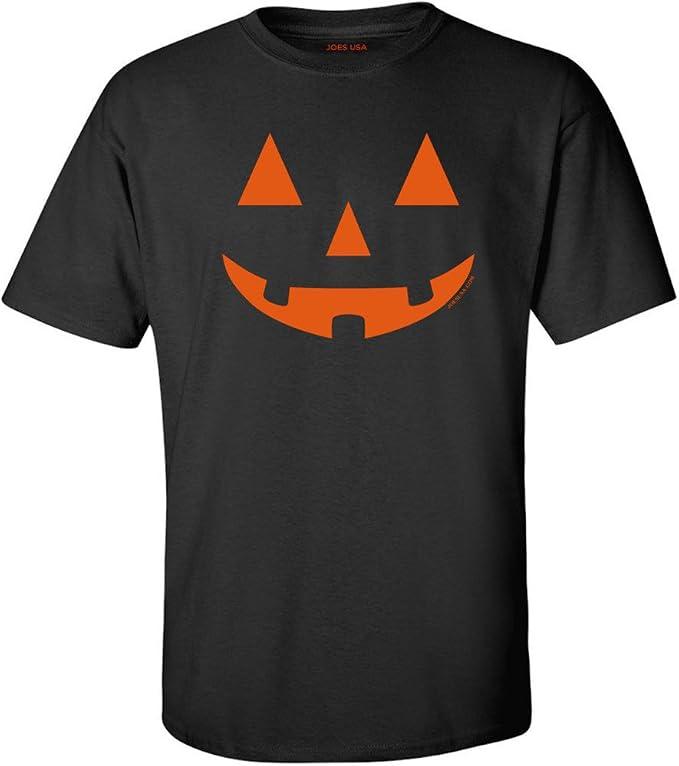 Joe's USA Jack O' Lantern Pumpkin Halloween Costume T-Shirt for Men Women S