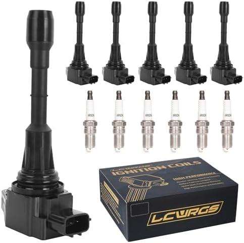Set of 6 Ignition Coil Packs & Spark Plugs Fits For 3.5 V6 Nissan Murano Maxima Altima Pathfinder Infiniti G35 EX35 JX35 2009 2010 2011 2012 2013 2014 2015 2016 3.5L Coils Spark Plugs Replaces# UF550