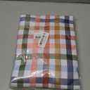 Heavy Duty Vinyl Tablecloth with Flannel Backing Waterproof Oil-Proof Plastic Table Cloth Stain-Resistant Wipeable Rectangle or Square Table Cover for Indoor and Outdoor (Color Checkered,60x84 Inch)