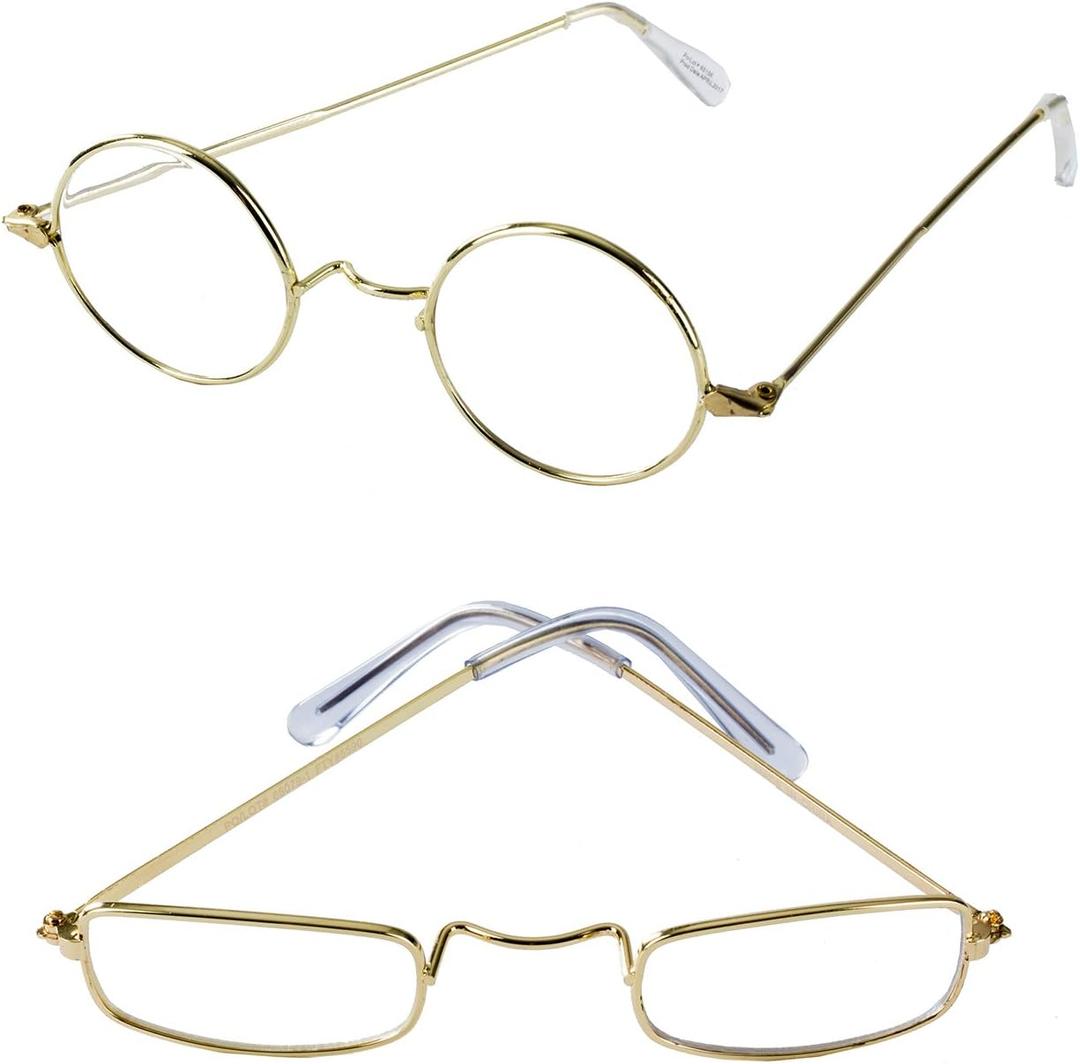 Tigerdoe Old Man Costume Glasses - 2 Pack - Granny Glasses - Grandpa Glasses - Santa Glasses - Costume Fake Glasses