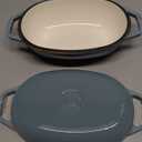 Enameled Cast Iron Oval Dutch Oven Pot with Lid, Dutch Oven for Sourdough Bread Baking, Bread Oven, Bread Dutch Oven, Oval Bread Pan, 5qt, Seasalt