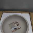 OAKOA Concrete Fruit Bowl for Kitchen Counter - Large Decorative Bowls for Home Decor - Modern Key Bowl for Entryway Table - Pedestal Bowl for Keys (Gray)