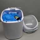 Litter Genie Style Pail Cat Litter Box Waste Disposal System for Odor Control Includes 1 Square Refill Bag, White