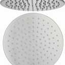RANDOM Rain Shower Head Brushed Nickel Rainfall Shower Head High Pressure Shower Head Rainfall Stainless Steel Shower Head 10 Inch Round Waterfall Showerhead,Full Body Coverage.72088BN-10