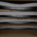 famiware Star Dinnerware Sets, Plates and Bowls Set for 4, 12 Pieces Ribbed Dishes - Chip and Scratch Resistant, Microwave and Dishwasher Safe Tableware, Smoky Blue