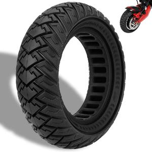 10x3 Off-road Solid Tire, 255x80(80/65-6) Tubeless Scooter Snow Tire Fit for Varla Eagle One/Kaabo Wolf Warrior/Apollo ghost/Yume y10/Zero 10x/Nanrobot D4 D6/ Kugoo Kirim Electric Scooter
