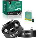 YHTAUTO 4x110mm ATV Wheel Spacers 2 Inch Fits Honda, Suzuki, Can-Am, Bombardier, Kawasaki, Yamaha Model, Grizzly, King Quad, Foreman Tire Spacers w/ M10x1.25 Studs, 74mm Center Bore 4 Lug 2PCS Black